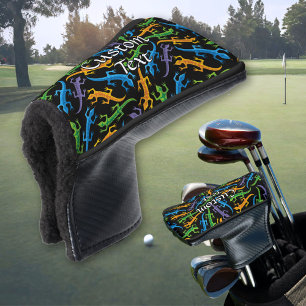Couvre-club De Golf Lizards de couleur Tribal Motif Golf Head Cover