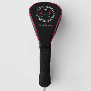 Couvre-club De Golf logo circulaire monogramme pour golfeur