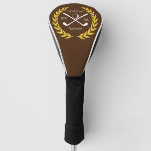 Couvre-club De Golf Logo de club de golf élégant personnalisé Gold Wre
