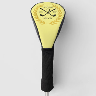 Couvre-club De Golf Logo de club de golf élégant personnalisé Gold Wre