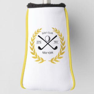 Couvre-club De Golf Logo de club de golf élégant personnalisé Gold Wre