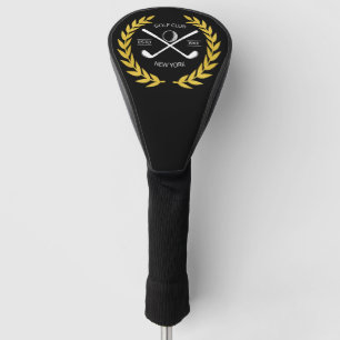 Couvre-club De Golf Logo de club de golf élégant personnalisé Gold Wre