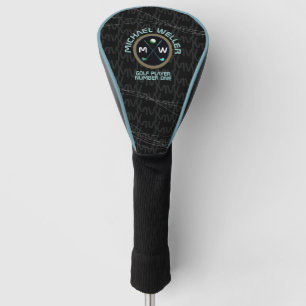Couvre-club De Golf logo de golfeur élégant sur housse de tête de golf