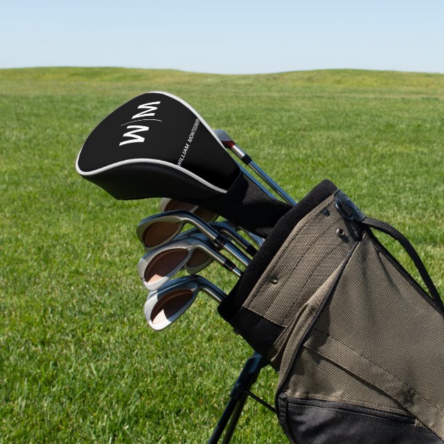 Couvre-club De Golf Logo de marque noire | Entreprise (In Situ)