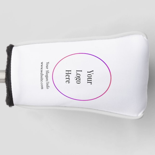 Couvre-club De Golf Logo d'entreprise Modèles personnalisables (Devant)