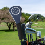 Couvre-club De Golf Logo du club de golf vintage Monogramme<br><div class="desc">Améliorez son sac de golf avec un couvercle de chauffeur personnalisé ! Le design monogrammed de style vintage comprend deux clubs de golf croisés avec ses initiales et année de naissance en blanc sur un arrière - plan bleu marine classique.</div>