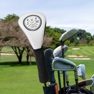 Couvre-club De Golf Logo du club de golf vintage Monogramme