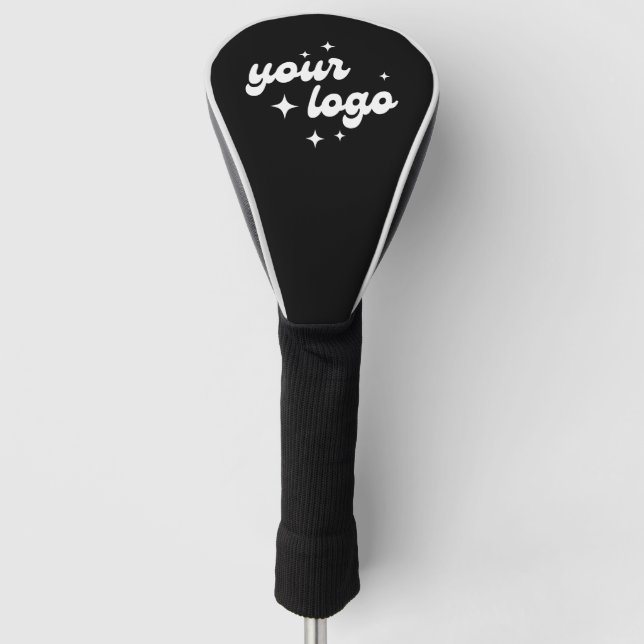 Couvre-club De Golf Logo Personnalisé Noir et Blanc Promotionnel Busin (Devant)
