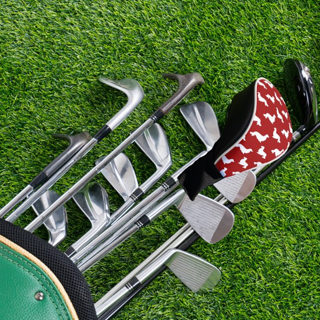 Couvre-club De Golf Longue Cheveux Dachshund Aimer Golfer Léger bleu c (Long hair wiener dog golf gear)