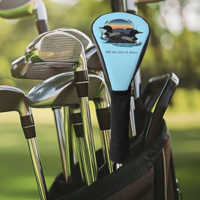 Couvre-club De Golf Loon Couple coucher de soleil bleu (Créateur téléchargé)