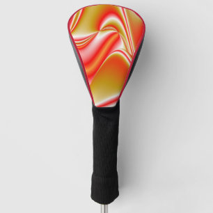 Couvre-club De Golf Love and Gold Abstrait 3D Rainbowart