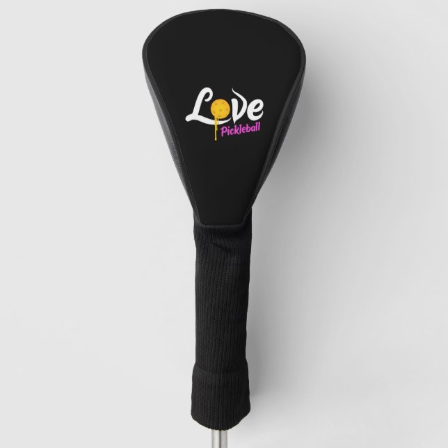 Couvre-club De Golf Love Pickleball (Devant)