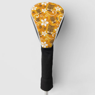 COUVRE-CLUB DE GOLF LUAU TIKI MOTIF (ORANGE)