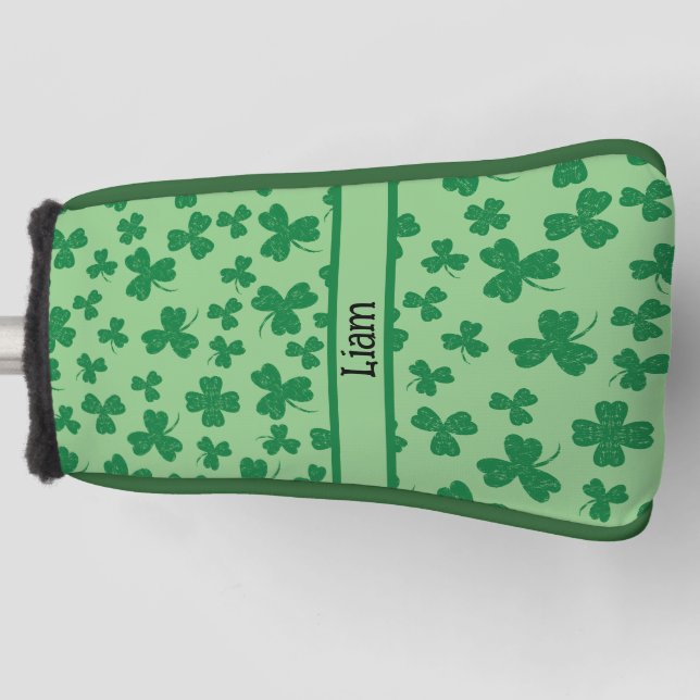 Couvre-club De Golf Lucky Green Clover Putter Golf Head Cover (Devant)
