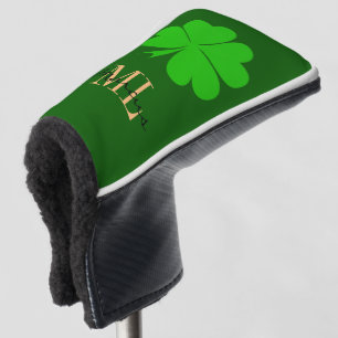 Couvre-club De Golf Lucky Irish Clover & Shamrock Golf monogrammed