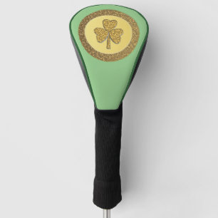 Couvre-club De Golf Lucky Irish Shamrock Gold Coin