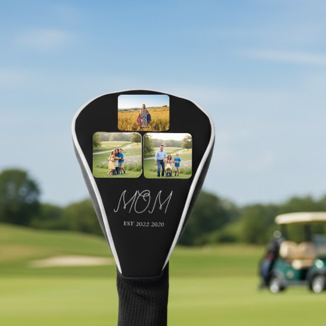 Couvre-club De Golf Maman a établi le script noir 3 Photo   (Créateur téléchargé)