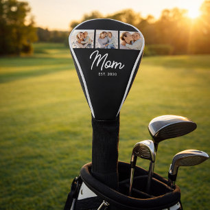 Couvre-club De Golf Maman a établi un script moderne noir 3 Photo