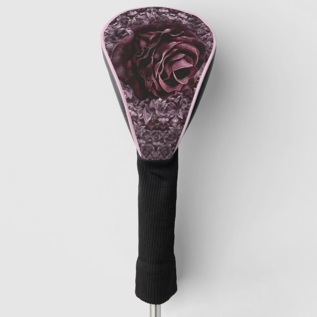 Couvre-club De Golf Mandala de rose  (Devant)