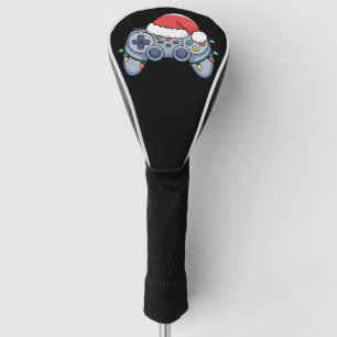 Couvre-club De Golf Manette de jeu vidéo chapeau de Noël Santa Gamer