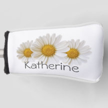 Marguerites blanches avec nom personnalisé