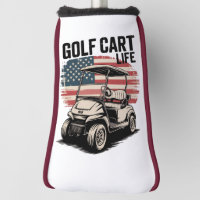 Mari de la vie en chariot de golf Golfeur Amateur 
