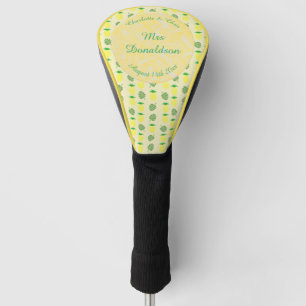 Couvre-club De Golf Mariage d'été tropical Ananas et Palm Feuille