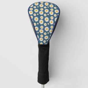Couvre-club De Golf Marine Daisy Floral Bohemian Botanical Motif
