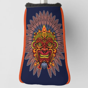 Couvre-club De Golf Masque rituel du roi guerrier tribal