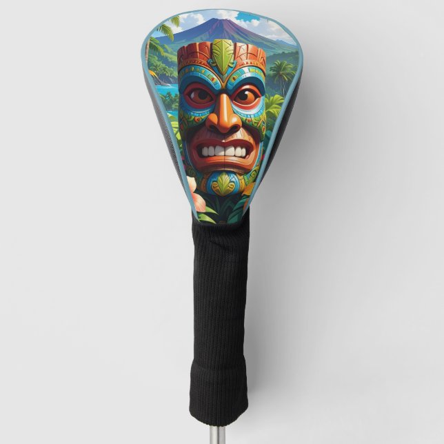 Couvre-club De Golf Masque Tiki  (Devant)