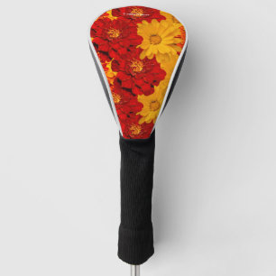 Couvre-club De Golf Médaille des Marigolds rouge jaune et orange