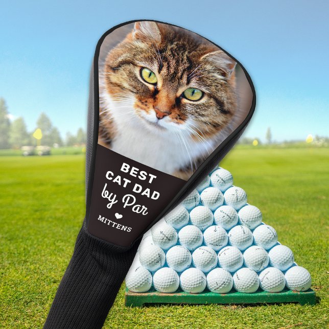 Couvre-club De Golf Meilleur CAT DAD Par Par Custom Pet Photo Personna (Créateur téléchargé)