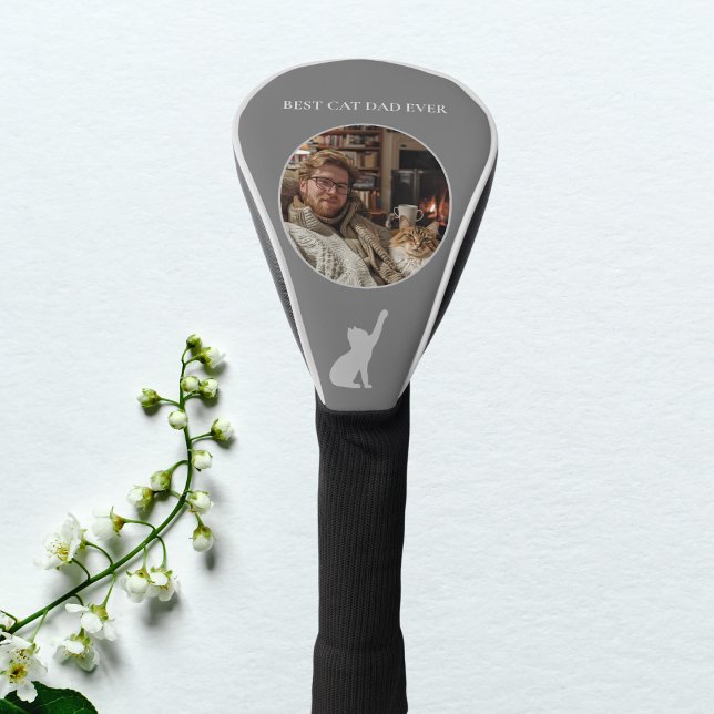 Couvre-club De Golf Meilleur Chat Papa Jamais Photo Personnalisée - gr (Créateur téléchargé)