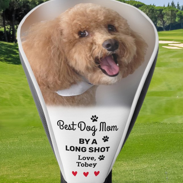 Couvre-club De Golf Meilleur Chien Maman Long Shot Nom de la photo Cus (Best Dog Mom Long Shot Photo Name Custom Golfer Golf Head Cover)