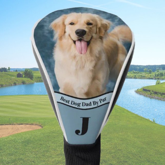 Couvre-club De Golf Meilleur chien papa modèle photo golfeur cadeau pe (Créateur téléchargé)