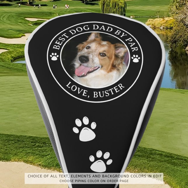 Couvre-club De Golf MEILLEUR CHIEN PAPA PAR Photo Pawprints Couleur pe (Créateur téléchargé)