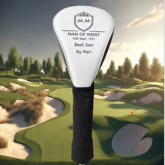 Couvre-club De Golf Meilleur Fils Monogramme Initiales Nom Homme De Mé