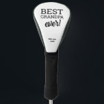 Couvre-club De Golf Meilleur Grand-Père JAMAIS Noir Blanc Personnalisé<br><div class="desc">Surprenez votre grand-père passionné de golf avec un cadeau significatif et personnalisé - notre "Meilleur Grand-père jamais" White black Golf Head Cover. Ce couvre-tête personnalisé allie typographie moderne et message sincère qui touchera son coeur. Customisez le couvre-tête en ajoutant le nom de son petit-enfant ou de ses petits-enfants, ce qui...</div>