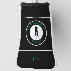 Couvre-club De Golf Meilleur Grand-Père Par Drôle Putter Noir et Vert