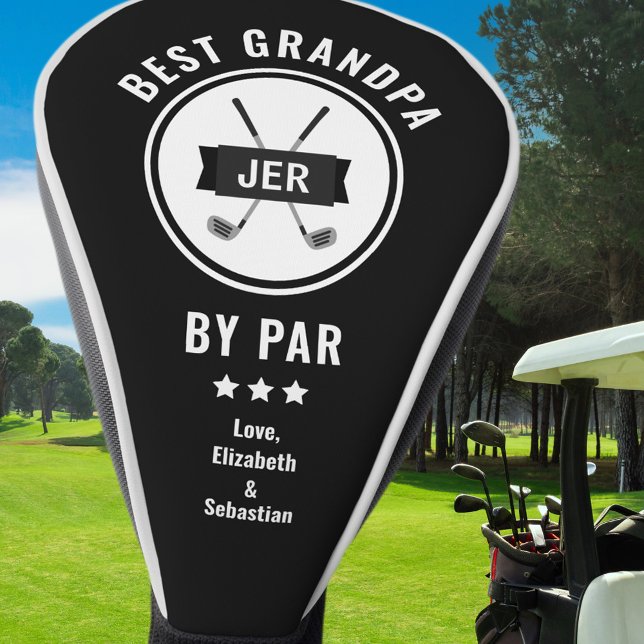 Couvre-club De Golf Meilleur Grand-Père Par Golfeur Amateur de Golf Mo (Best Grandpa By Par Golfer Golf Lover Modern Black Golf Head Cover)