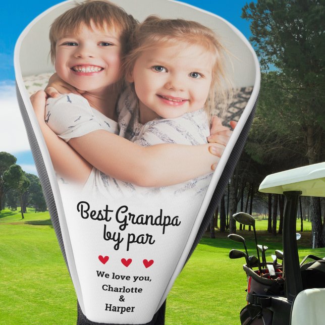 Couvre-club De Golf Meilleur Grand-Père Par Par Créer une photo person (Best Grandpa By Par Create Unique Custom Photo Golf Head Cover)