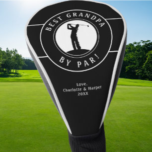 Couvre-club De Golf Meilleur Grand-Père Par Par Elegant Golfer Noir &