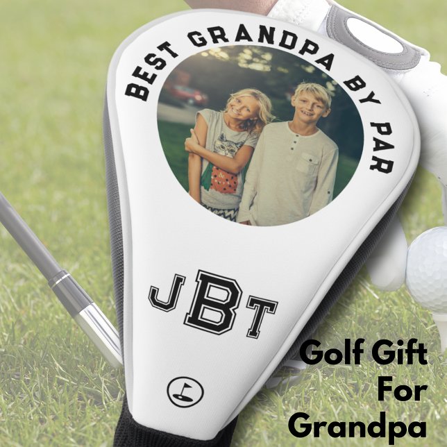 Couvre-club De Golf Meilleur Grand-Père Par Par Monogramme Photo Golf  (Best Grandpa By Par Monogram Photo Golf Head Cover)