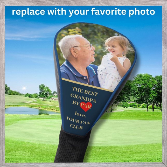Couvre-club De Golf Meilleur grand-père par Par Photo personnalisée (Créateur téléchargé)