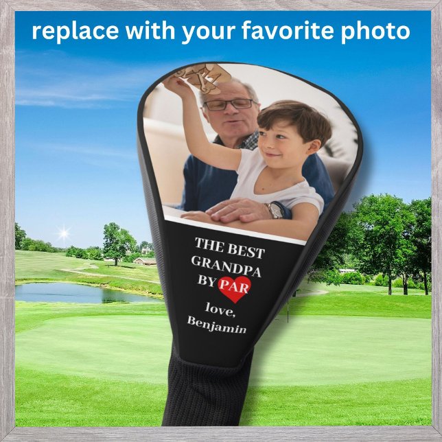 Couvre-club De Golf Meilleur grand-père par Par Photo personnalisée (Créateur téléchargé)