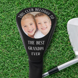 Couvre-club De Golf Meilleur Grand-Père Photo Noir