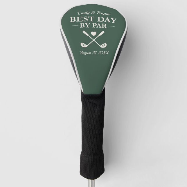 Couvre-club De Golf Meilleur Jour Par Par Mariage Personnalisé Moderne (Devant)