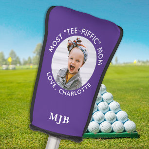 Couvre-club De Golf Meilleur Monogramme personnalisé MOM