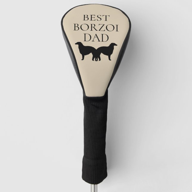 Couvre-club De Golf Meilleur papa Borzoï (Devant)