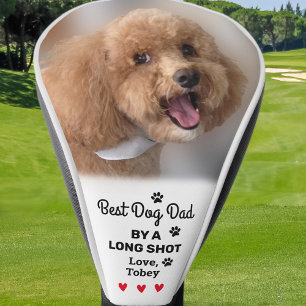 Couvre-club De Golf Meilleur Papa Chien Nom de Photo de Coup Long Pers
